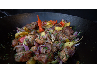 Свинина с картофелем в WOK на гриле! Рецепты для гриля