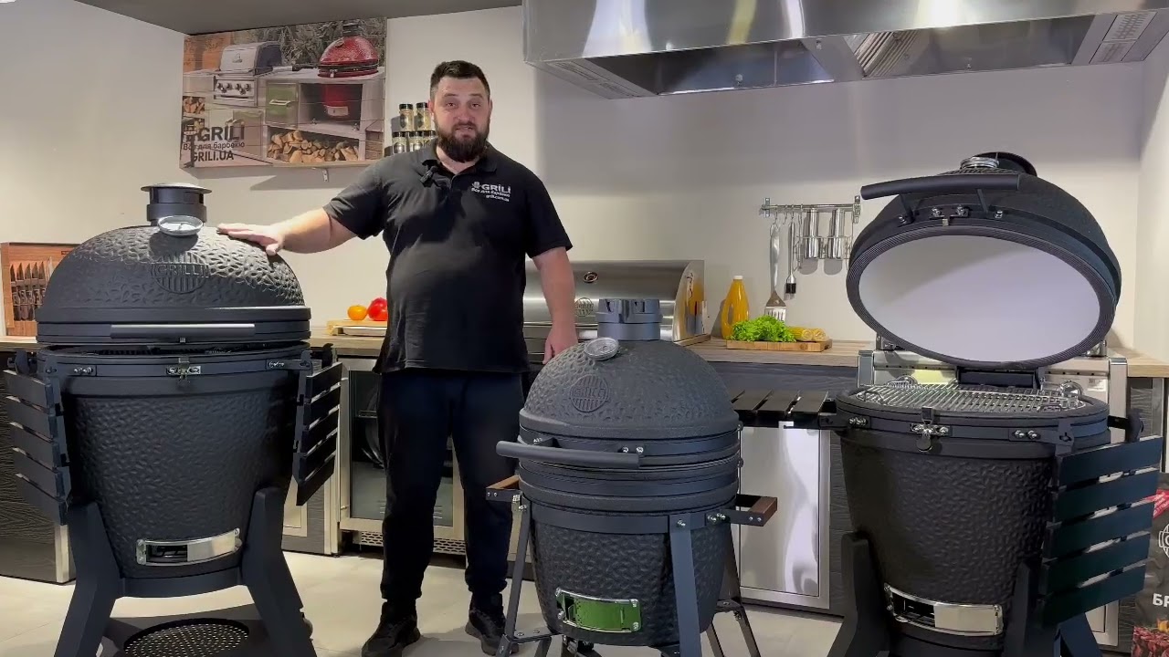 Керамический угольный гриль Kamado L 5 в 1 с системой BBQ Block Fire GRILLI 749777