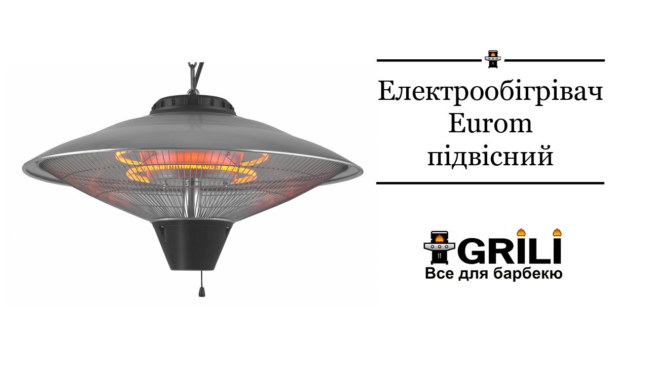 Електрообігрівач Eurom 0.9-2.1квт підвісний PH 2100 336108