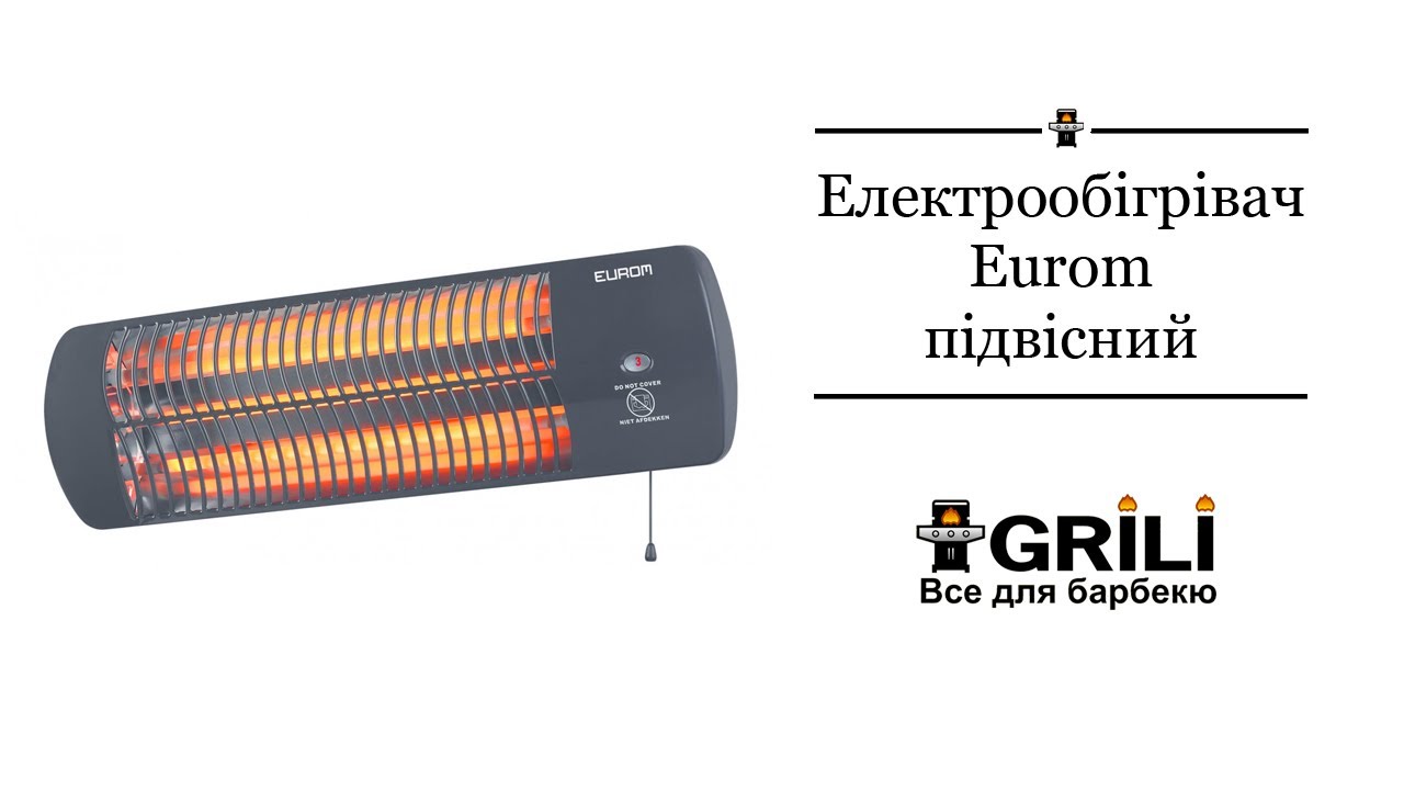 Електрообігрівач Eurom 0.6-1.5квт підвісний QT 1 500 334 180